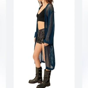 Free People Lattice Open Knit Cardigan